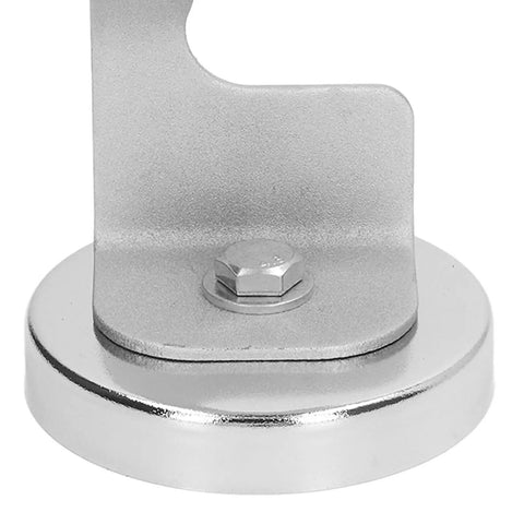 Close-up of Heavy Duty Magnetic Base Welder Stand for MIG TIG Guns with iron construction and bolt detail