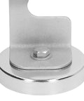 Close-up of super strong magnetic welding torch holder with rust coating, showing solid iron base and secure fastening.
