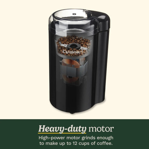 One Touch Control Coffee Grinder with stainless steel blades and bowl, 2.5 oz, 70 g capacity, black kitchen gadget