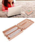 Dual Roller Carpet Sofa Sweeper With Double Action Floor Dust Collector snagging pet hair crumbs debris compact desktop brush on carpet.