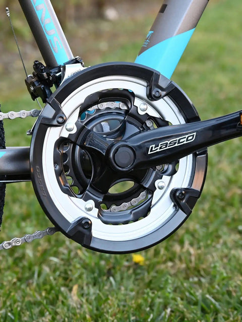 MTB Crankset For Mountain Bikes 170mm Square Taper 9 16 Inch Chainring Set on bike