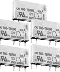 Beefy 5 Pin Relay 60VDC 6A And 250VAC SPDT DIN Rail Mount Industrial Relay For Control Panels, 5-pack, white relays with black pins