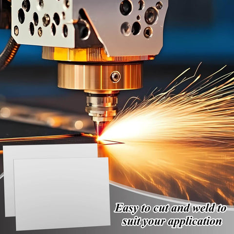 Laser cutting machine working on 4 Pack 14 Gauge 9x12 Inch Stainless Steel Sheets 304 Cold Rolled 0.078 Inch Thick 2mm Plates