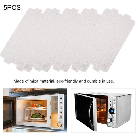Microwave Mica Plate Replacement 5 Pack Universal Waveguide Cover Heat Shield For Oven Insulation Plate 6x2.5 Inch.