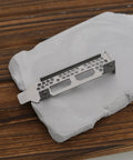 Tough As Nails Low Profile Graphics Card Bracket With Double Displayport And Hdmi Ports For Sapphire Amp Radeon Rx 6400 Lp on gray stone.