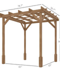 Six Point Six Foot By Six Point Six Foot Outdoor Pergola Kit With Built To Last Concrete Anchors And A Sturdy Frame Wood Gazebo