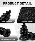 60 Piece Tire Repair Kit With Rubber Nails And Self Tapping Spiral Plugs For Tubeless Tires Emergency Puncture Fix Tools detail view
