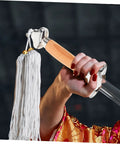 Tai Chi Sword Handle With Hand Protector Built Tough Replaceable Grip For Martial Arts Practice, durable wood and metal construction