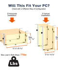 Transform Your Battle Station With This Rock Solid Under Desk PC Mount Bracket showing horizontal and vertical installation options.