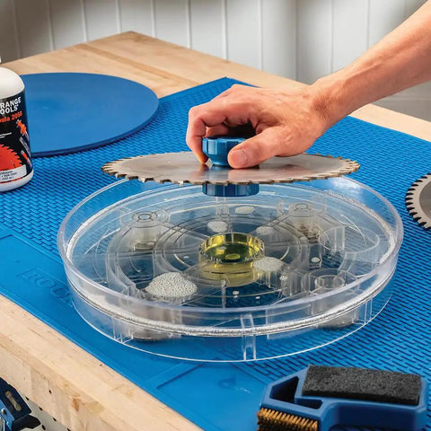 Pro Grade Saw Blade Cleaning Kit For Circular Table And Miter Saws 6 1/4 To 12 Inches Clean Pitch Resin And Dirt Build-Up With Scrubber