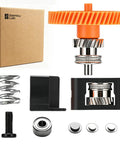 P2S Extruder Gear Assembly Replacement For P2S Stainless Steel Drive Gear Kit displayed with components and packaging