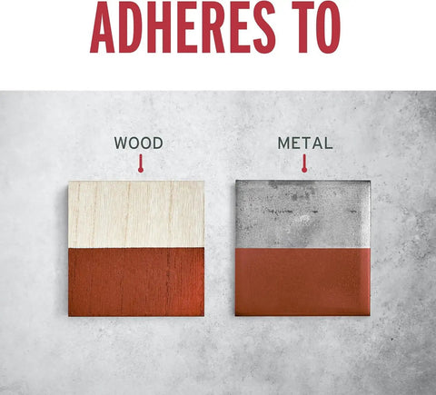 Kick Rust To The Curb Tough As Nails Oil Based Primer Spray Flat Brown for Wood and Metal surface adhesion test.