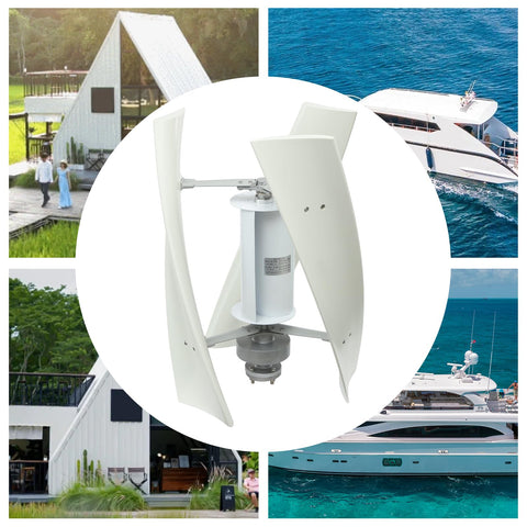 100W Vertical Axis Wind Turbine Kit For Home Power With Controller And 4 Blade Permanent Magnet Generator Built For Hybrid Solar Wind