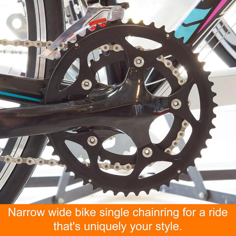 42T 130 BCD Aluminum Narrow Wide Chainring for Road Bikes CNC Machined 174mm Outer Diameter on bicycle crank