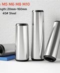 Pro Grade High Strength Quenched Taper Pin With Internal Thread For Quick, Precise Assembly Alignment shown in four steel sizes
