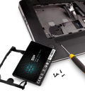 256GB 2.5 Inch SATA III SSD With 3D NAND A55 SLC Cache For Rocket Fast Boots Snappy Multitasking Ultrabook Ready Performance Upgrade Perfect For Gaming Rigs Creative Pros And Daily Drivers Seeking Longer Lifespan installed with laptop drive bracket and screwdriver
