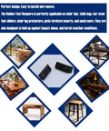Heavy Duty Rubber Furniture Bumpers 20 Pack Rectangular Leg Pads close-up view showing black rubber pads for tables and chairs.