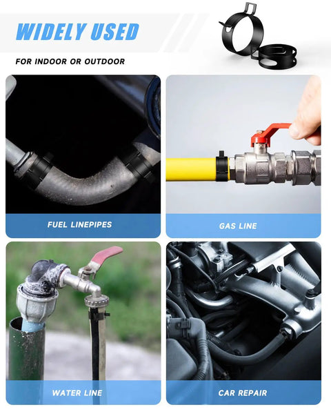 120 Piece Spring Hose Clamps Set From 6mm To 25mm With Swivel Flat Pliers used for fuel, gas, water line, car repair.
