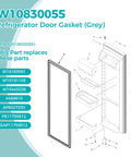 Diagram showing Fridge Door Gasket Replacement Seal For French Door Refrigerators Durable OEM Quality, different parts listed.