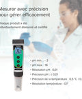 Waterproof Pocket pH Tester 30 With Wide pH Range From Minus One To Fifteen And Temperature Range From 0 To 50 Celsius Compact Handheld Meter For Home Lab Aquarium Hydroponics Field Use Easy Read Display in lab use