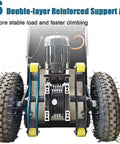 Heavy-Duty Electric Stair Climber Hand Truck With 400kg Load And 1200W Brushless Motor showing double-layer support arm and rugged tires.