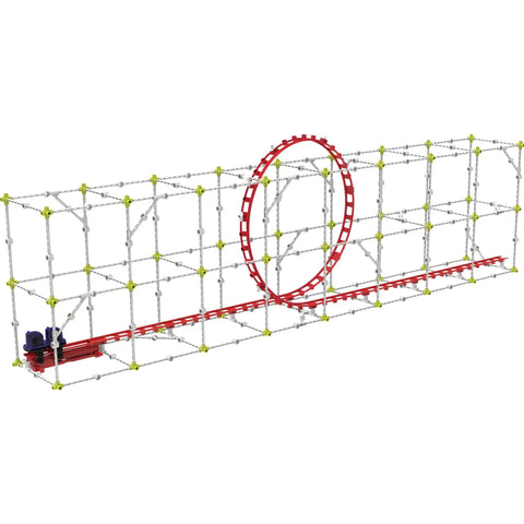Roller Coaster Engineering STEM Kit Design Build And Experiment With Working Coaster Models Learn Forces Motion Energy Velocity And More Through Hands On Challenges And Durable Easy To Assemble Plastic System model with loop