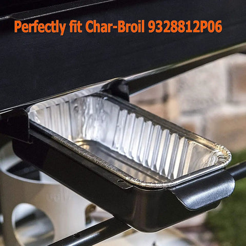 Heavy Duty Aluminum Foil Grill Drip Pans 20 Pack Kickass Grease Catcher Trays Replaces Char Broil Gas Grills 7 X 3.5 X 1.5 Inches No Sweat Backyard Cleanup Crew