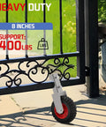 Built Like A Tank 8 Inch Under Mount Gate Wheel For Chain Link Fence Heavy Duty Caster with rubber tire on sliding gate.