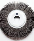 6 Inch Aluminum Oxide Flap Wheel With 1 Inch Arbor For Bench Grinders 240 Grit Sander Disc, flat profile, suitable for metal finishing.