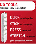 Large Picture Hanging Strips 120 Pairs 240 Strips Hassle Free No Tools Needed Damage Free Hangers instructions