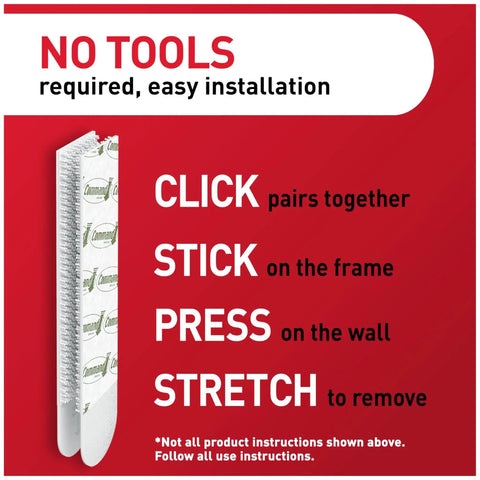 Large Picture Hanging Strips 120 Pairs 240 Strips Hassle Free No Tools Needed Damage Free Hangers instructions