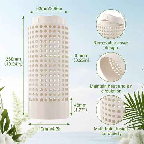 Compact Outdoor Inground Compost Bin For Raised Beds And Yards 2 Gallon Tumbler Style with multi-hole design and removable cover