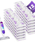 12 Pack Disposable Power Mop Refills For Swiffer Power Mop, Quick And Easy Floor Cleaning Pads, Compatible With Swiffer Power Mop Wood, Superior Absorbency For Hardwood And Tile, Mess Free Cleanup On The Go; stack of 12 pads