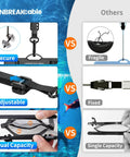 Comparison of IPX8 Waterproof Phone Pouch Two Pack For iPhone 15 16 17 Pro Max Up To Seven Inches Dry Bag with lanyard and features.