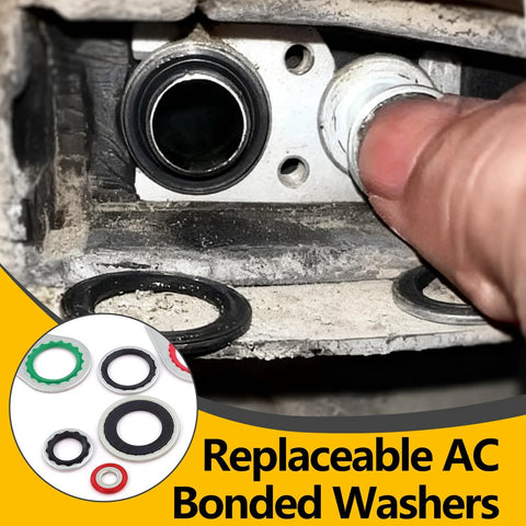 R134a AC O-ring gasket kit with replaceable bonded washers
