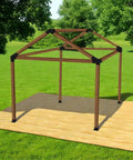 14 Piece 30 Degree Slanted Pergola Bracket Kit For 4x4 Wood Posts, DIY Roof Brackets For Gazebos, Pergolas, Gardens And Sheds, Screws Included