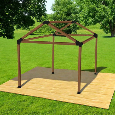 14 Piece 30 Degree Slanted Pergola Bracket Kit For 4x4 Wood Posts, DIY Roof Brackets For Gazebos, Pergolas, Gardens And Sheds, Screws Included
