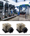 Two Pack 3 Pin 2W DC 12V To 14V Solenoid Valve Coil With LED Indicator Connector DIN 43650A PG11 for hydraulic systems