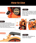 How to use Beast Mode Heavy Duty Handheld Gas Leaf Blower Two Stroke 750W 25.4cc Gasoline machine instructions