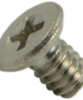 Top Shelf Stainless Steel Phillips Flat Head Machine Screws 1 72 Thread By 1 8 Inch fine grip screw close-up view