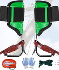 Adjustable Tree Climbing Spikes Set For Safe Climbing, Fruit Picking, And Hunting, Heavy-Duty Carbon Steel with accessories shown