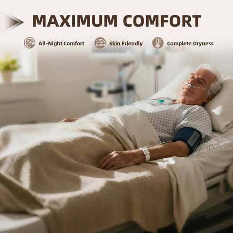 Top Shelf Heavy Duty Adult Underpads 36X30 40 Pack Super Absorbent Disposable Chux Pads Seven Layer Lock Down Protection Cozy Sunflower Print Built Tough For Everyday Caregiving on hospital bed with elder patient.