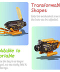 Rad Submarine Toy for Kids with Robotic Arms adjustable base transformable shapes, deep sea probe action in bright orange.