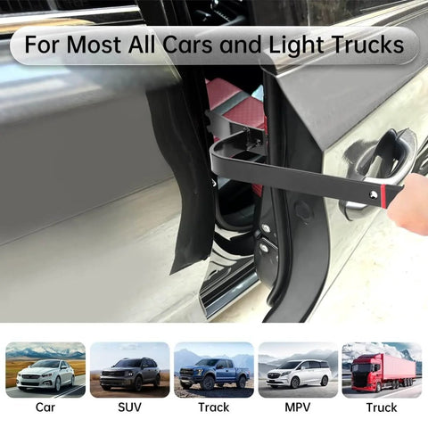 Door Hinge Alignment Tool For Cars And Light Trucks Upgraded Door Adjuster 65800 in use on a vehicle door