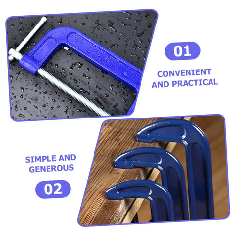 4 Inch Metal G Clamp Woodworking Clamp With Thickened C Clamp Quick Release For Table Mount And DIY Craft Projects Heavy Duty Table Clamp For Secure Workholding Smooth Thread Durable Metal Construction on wet and wooden surfaces
