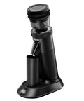 Crushes Beans Like A Champ Electric Coffee Grinder With 48mm Conical Burr And 36 Precision Settings For Espresso Pour Over And French Press Single Dose Aluminum Frame Built Solid In Black, side view.