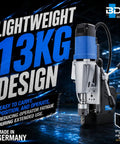 Heavy Duty Magnetic Core Drilling Machine For Steel Fabrication With A Precise Forty Five Millimeter Cut Depth, 13kg design.