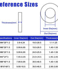 Reference size chart for M8 X 24mm Fender Washers 304 Stainless Steel Large Flat Washers 2mm Thick For Screws And Bolts Rust Resistant