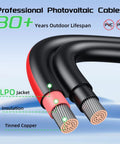 10 AWG Solar Panel Extension Cable 20 Feet Dual Conductor With Male And Female Connectors XLPO insulation and tinned copper
