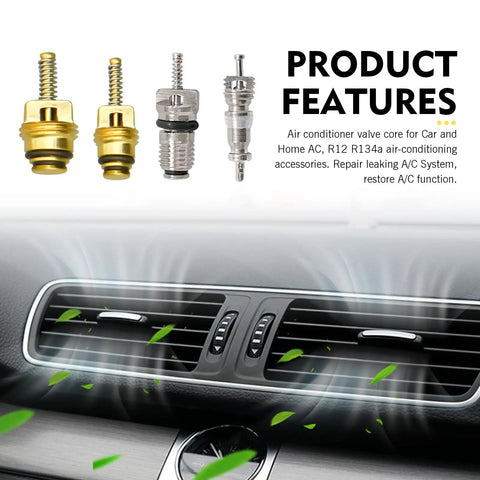 16 Piece Auto AC Valve Core Kit With R134A Cores And Seal Caps, air vent and valve cores for cars, trucks, and SUVs